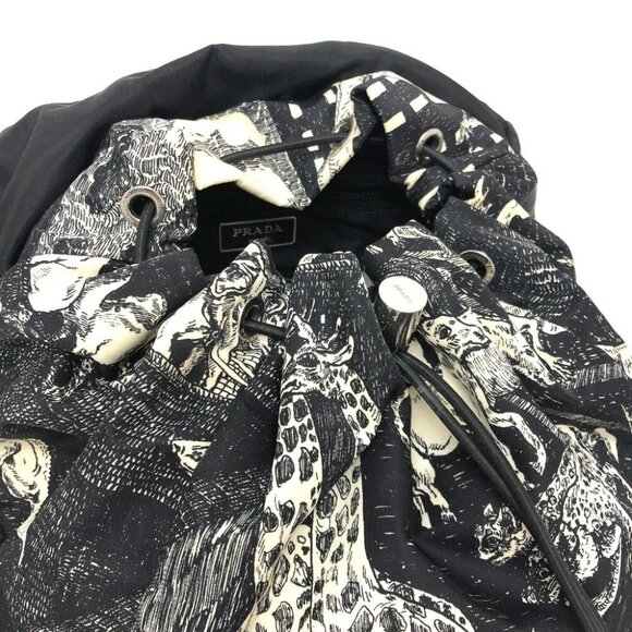 PRADA 2VZ135 Animal total pattern Backpack Bag Backpack - Picture 4 of 14